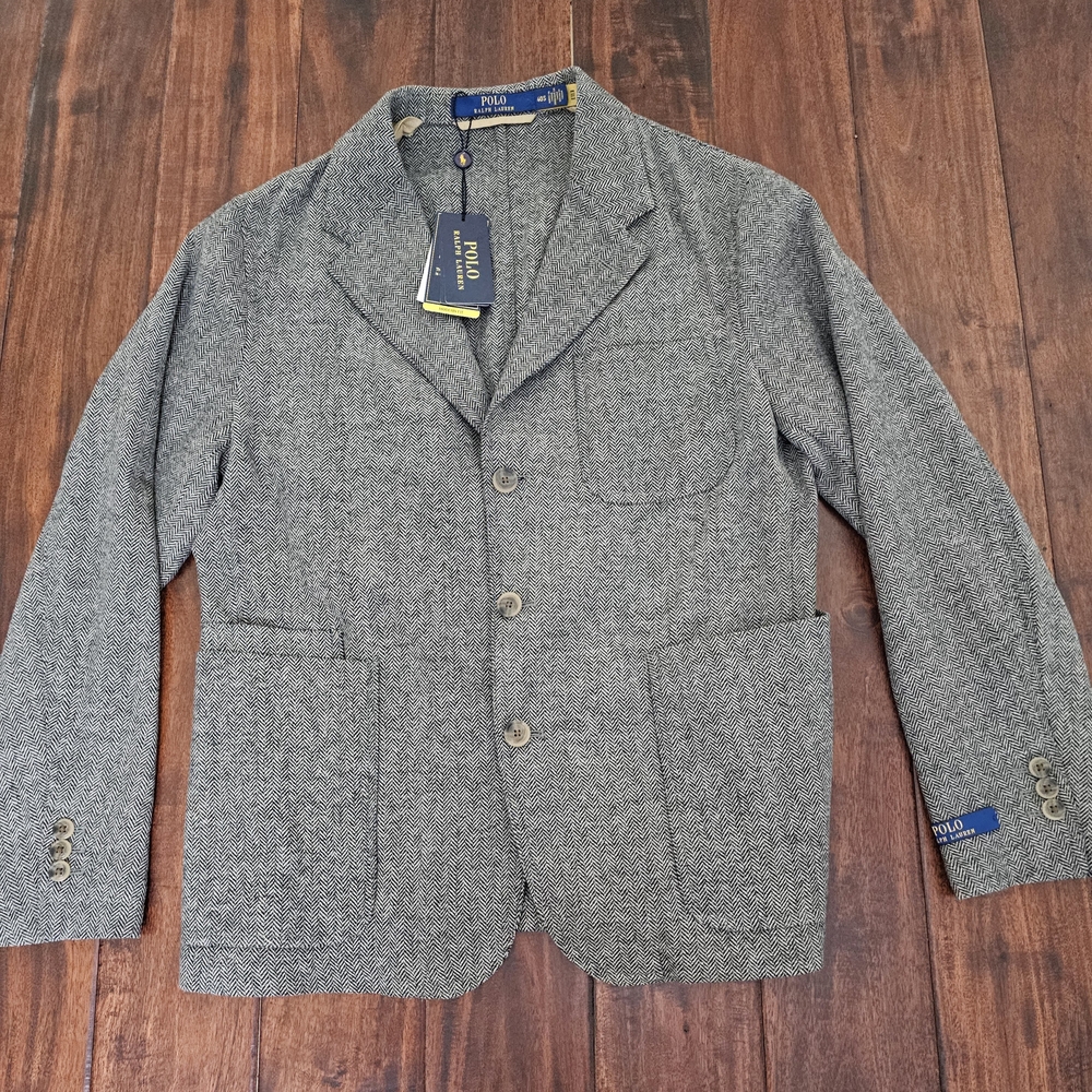 Polo by Ralph Lauren Herringbone Modern Fit Blazer Size 40S